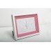 4x6" White Wood Frame with Pink Inlay - Sale