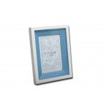 4x6" White Wood Frame with Blue Inlay - Sale
